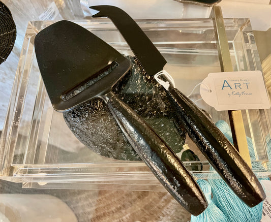 Black Cheese Set of 2