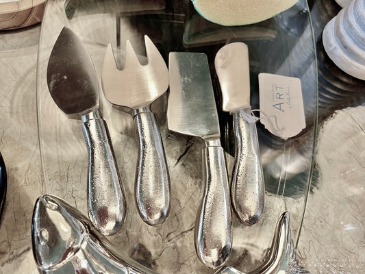 Silver Set of 4 Cheese Knifes