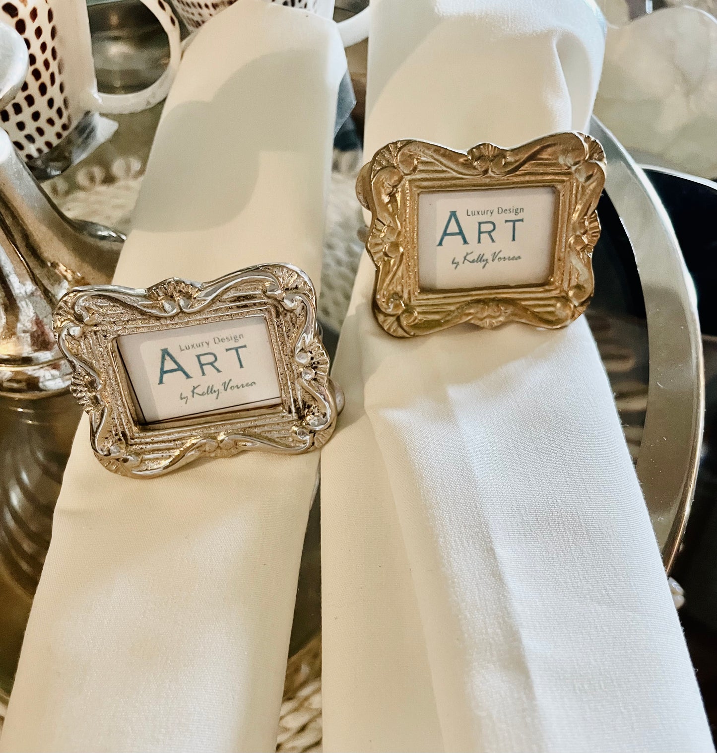 Stainless Steel Napkin Rings Set of 4