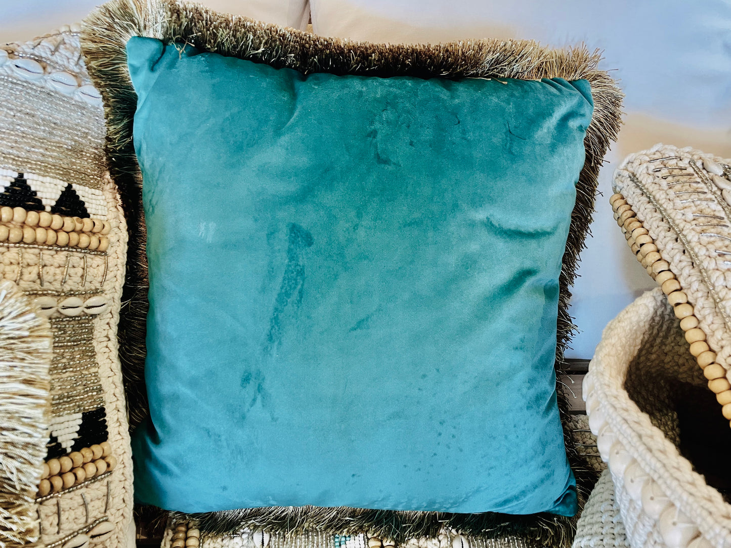 Velvet Turquoise Cushion