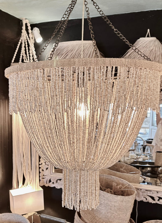 Natural Glass Beads Chandelier