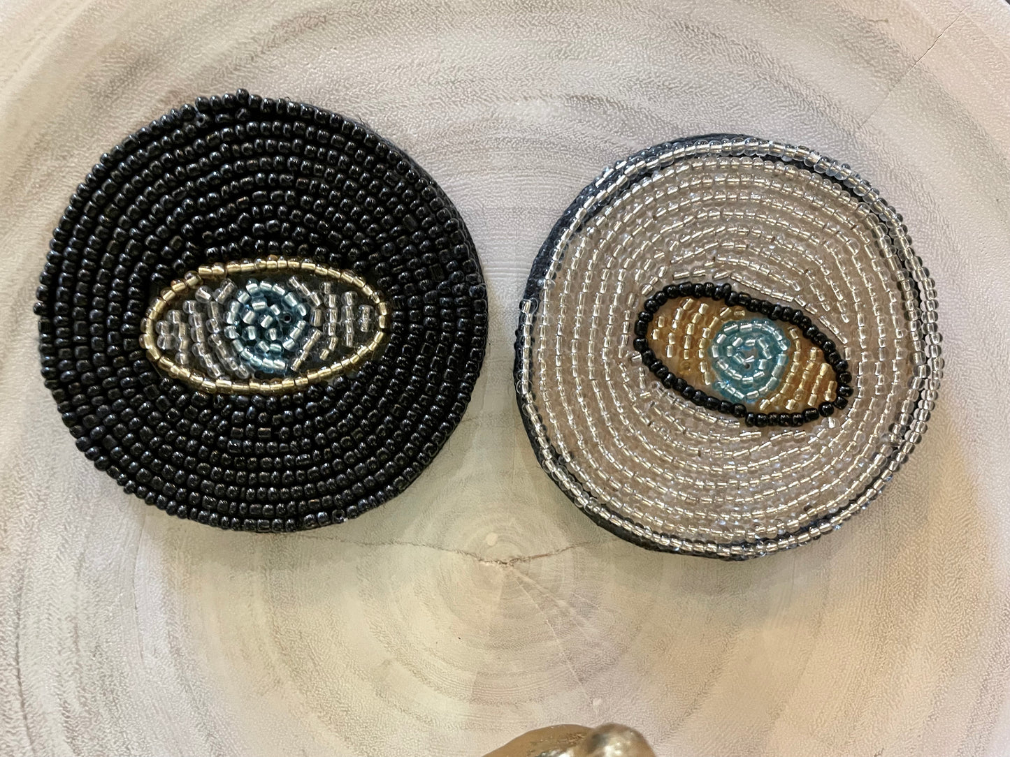 Handmade Beads Eye Coaster Set of 2