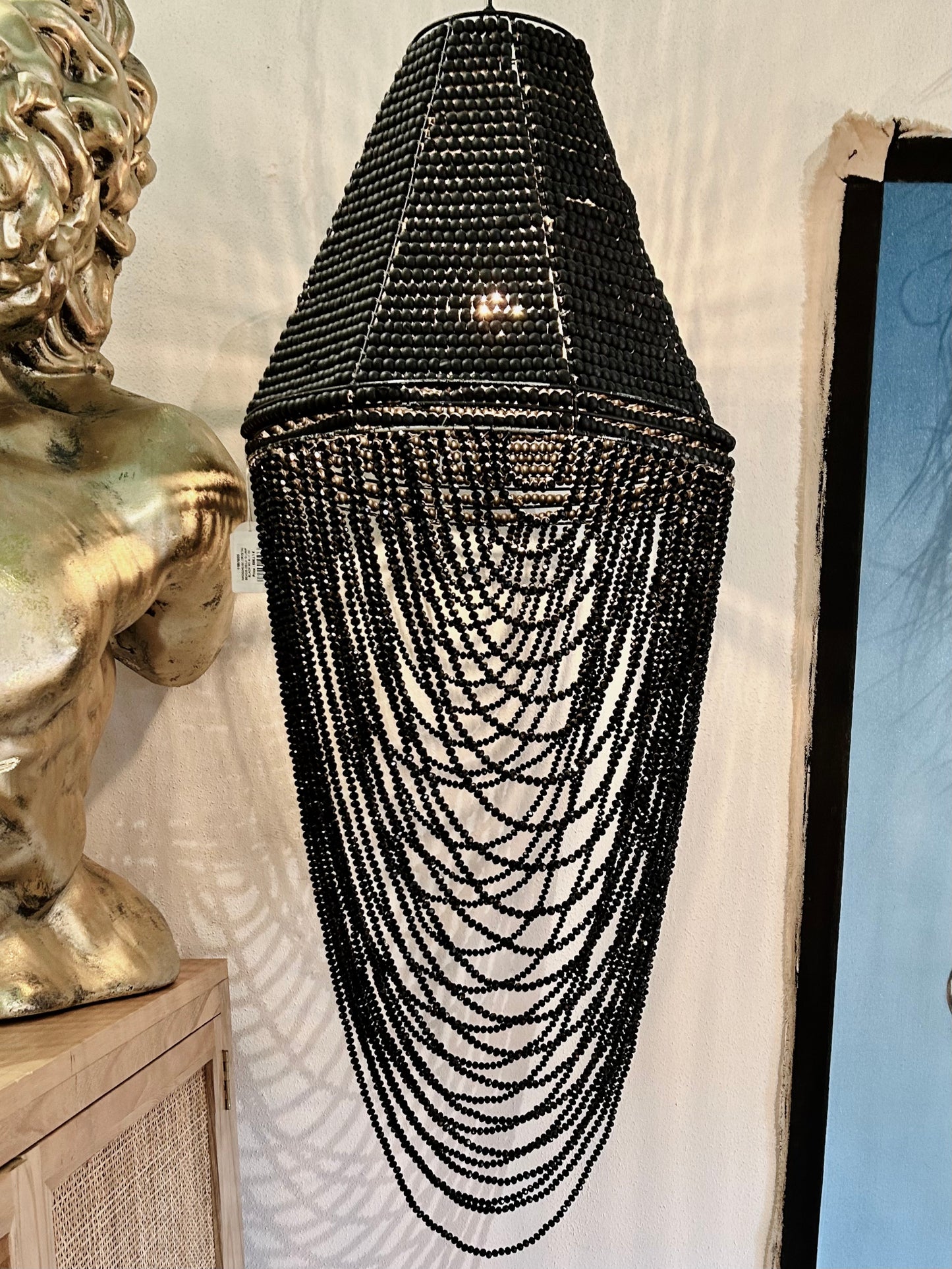 Luxury  Black Glass Beads Chandelier