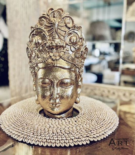 Gold Budha Woman Bust