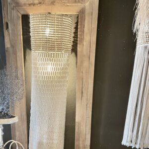 Macrame with Wooden Beads Wall Lamp